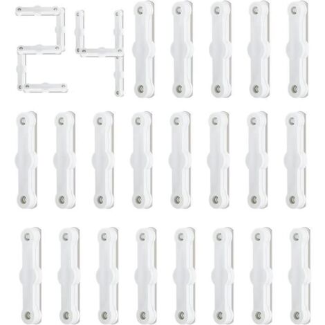 Aimants pour moustiquaires,24pcs Bandes magnétiques Clips magnétiques Autocollants Clips pour moustiquaires fenêtres