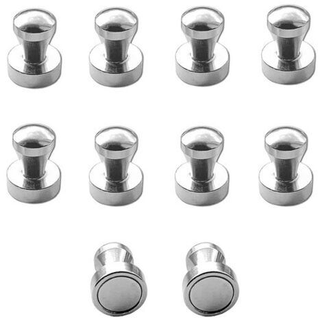 Aimants pour réfrigérateur (10 pièces), acier inoxydable, aimants N35