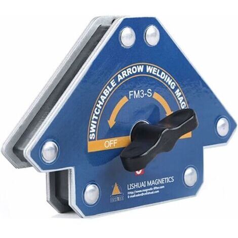 Aimants pour soudage,1 pièce FM3-S avec interrupteur, angle magnétique pour soudage 15-25 kg pour support d'angle 45 °, 90 °, 135 °