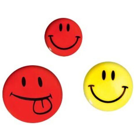 AIMANTS POUR TABLEAU 40MM/4 ROUGES SOURIRE TETIS