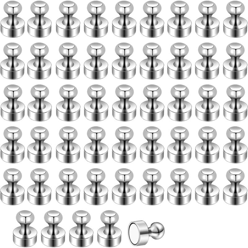 Aimants Puissant 50pcs, Mini aimants en néodyme Extra puissants pour Frigo, 12 x 16 mm avec boîte de Rangement, Petits Aimants pour Tableau Blanc,