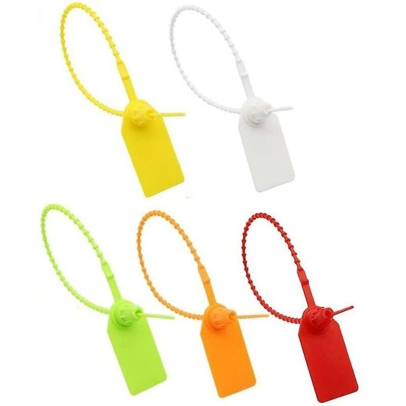 Etiquettes Serre Cbles, 100 Pcs Etiquettes Serre Cbles en Plastique, d'tiquette Marque Autobloquante, pour Vtements Chaussures Sacs Main Logistique