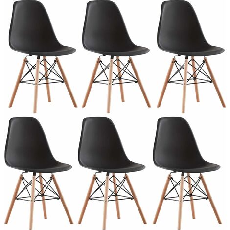 AINPECCA Set of 2 4 6 Modern Design Dining Chairs Retro Lounge Chairs 9 Colours