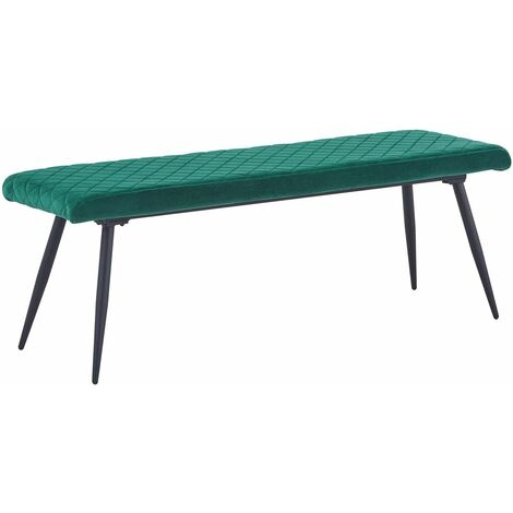 main image of "AINPECCA Soft PU/Velvet Long Seat Bench Dining Chairs Padded Metal Legs Lounge Stool Bed End"