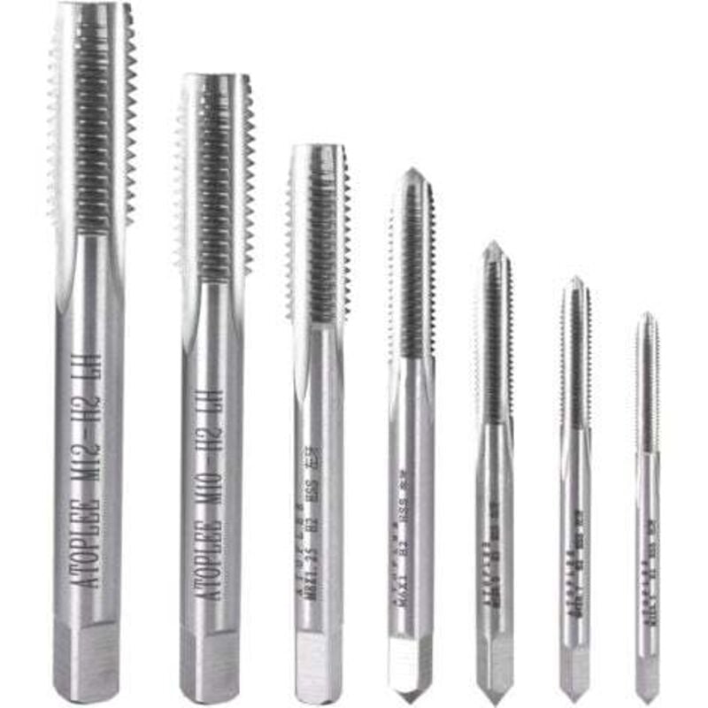 Image of AIPER 7-teiliges metrisches HSS-Gewindebohrer mit Linksgewinde M3-M12 [Alle Größen]