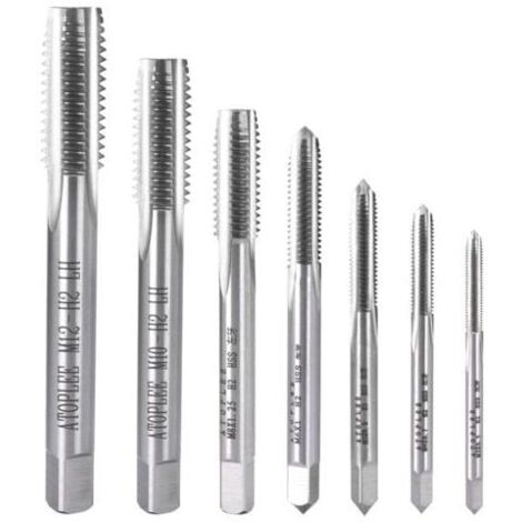 AIPER 7pcs métrique HSS Gauche tarauds à fileter Main M3-M12 [Toutes Les Tailles]