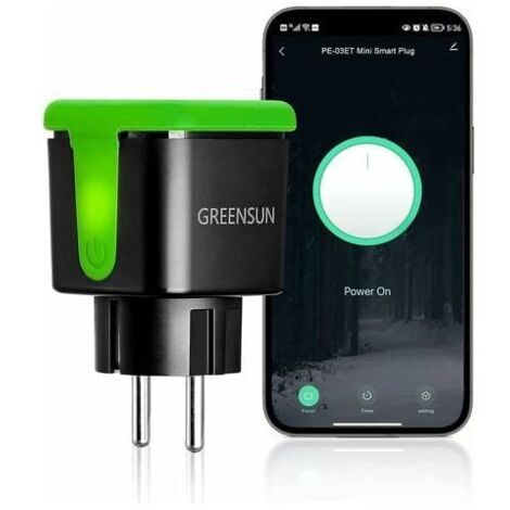 AIPER Prise Exterieure Etanche, GreenSun Prise Connectée, Prise connectée Alexa, Prise Minuteur programmable, Prise etanche Exterieur Smart Life Plug