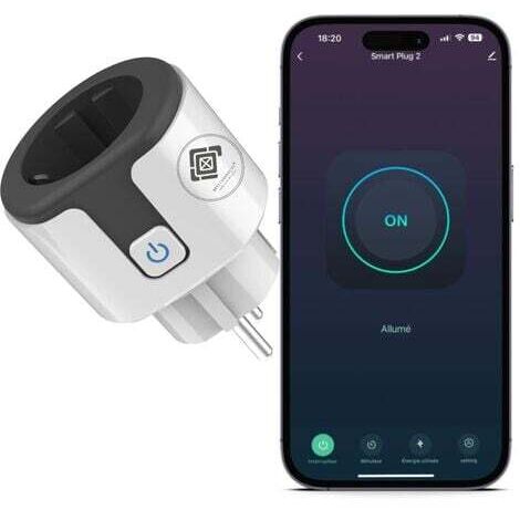 AIPER Smart Plug 20A, Tuya WiFi Smart Plug Kompatibel mit Alexa, Google Home, Programmierbarer Stecker mit Energieverbrauchsmessung, Sprachsteuerung, Tuya-Fernbedienung