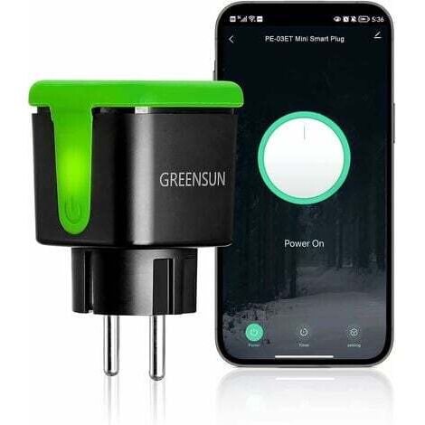AIPER Wasserdichte Außensteckdose, GreenSun Smart Socket, Alexa Smart Socket, Programmierbare Timer-Steckdose, Smart Life Plug Outdoor Wasserdichte Steckdose