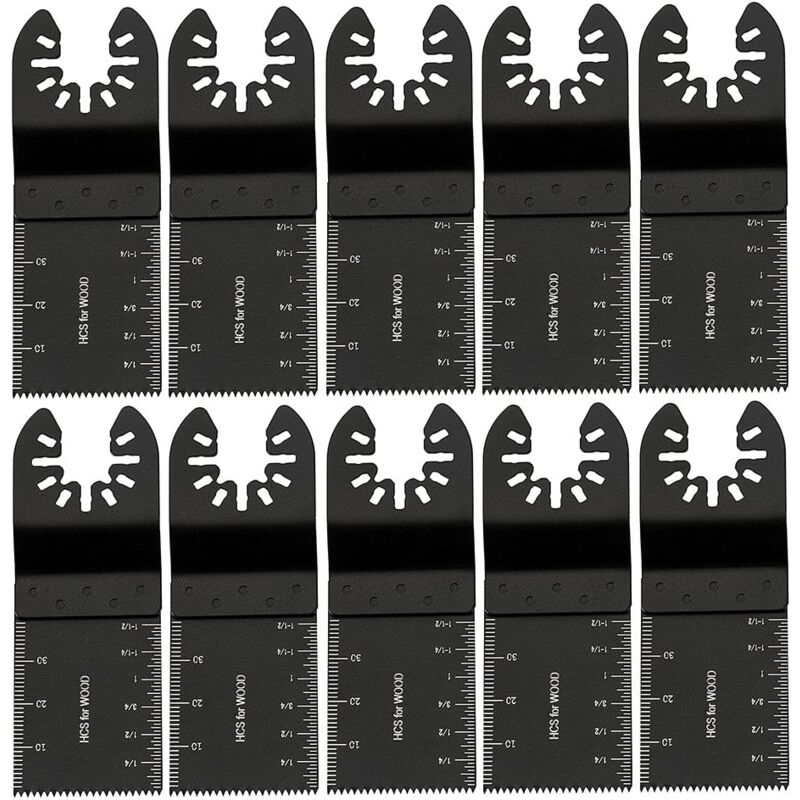 Aiperq - 10 pcs 34mm Outil Multifonction Lames Lame Oscillante Outils en Acier au Carbone à Usages Multiples diy pour Scier Couper Racler Façonner