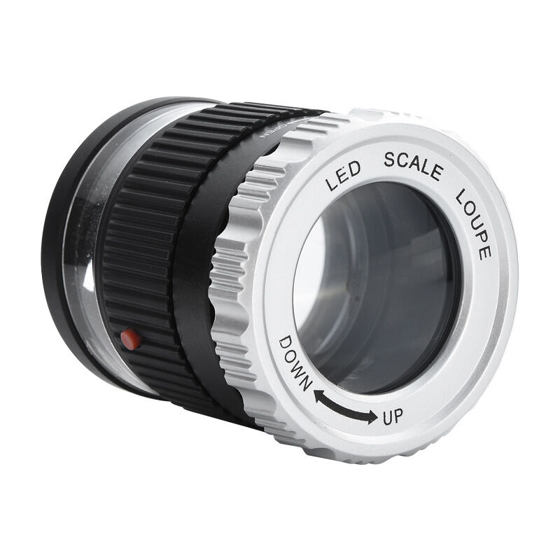 40X Loupe led Loupe Éclairée Loupe Illuminé à uv Loupe à Distance Focale Réglable Loupe à Bijoux Pliable pour Textile Pièces de Monnaie Timbres