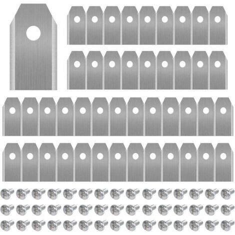 AIPERQ - 45 cuchillas de titanio para cortacéspedes robóticos Husqvarn/Automower/Yardforce/Gardena (3 g - 0,75 mm) con 45 tornillos. Cuchillas de repuesto para los modelos 105, 310, 315, 320, 420, 430