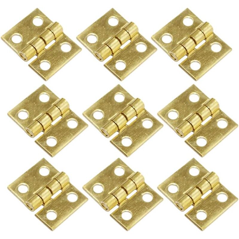 50pcs mini-charnières en laiton pour boîte à bijoux avec vis 200pcs petites charnières pour coffret en bois meuble miniature - Aiperq