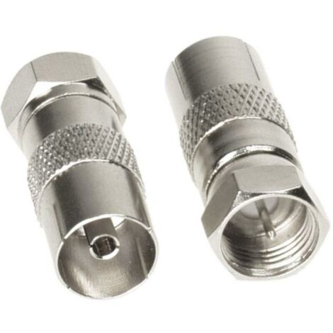 Aiperq Adaptateur Antenne Prise F Male vers prise coaxiale femelle