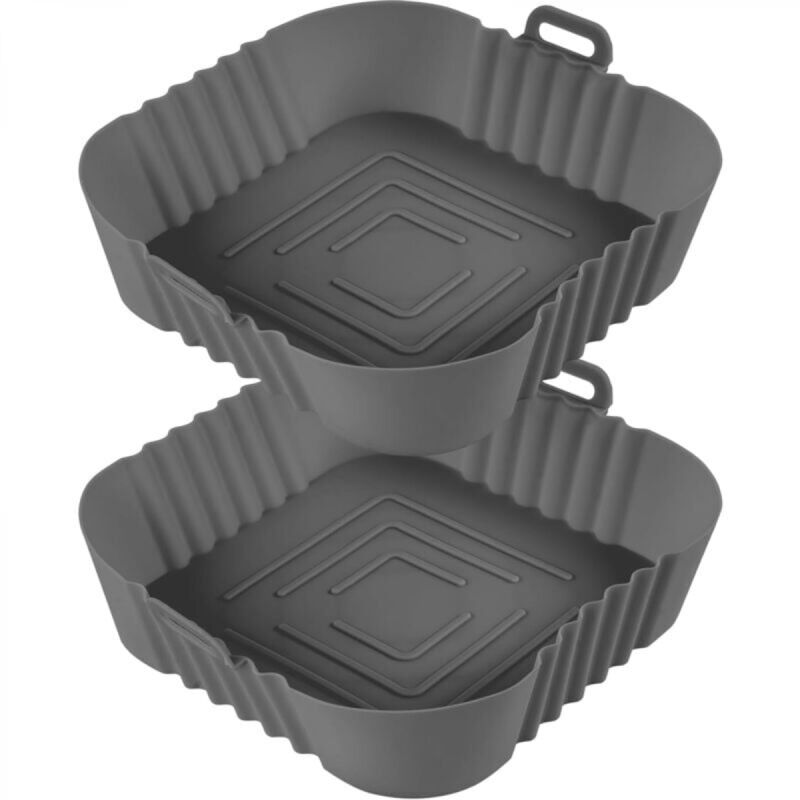 Ymyny Air Fryer Pot en Silicone,2pcs 7.8inch Pot en Silicone pour Friteuse à Air Silicone Air Fryer Liner Air Fryer Basket, Air Fryer Rack Accessoire