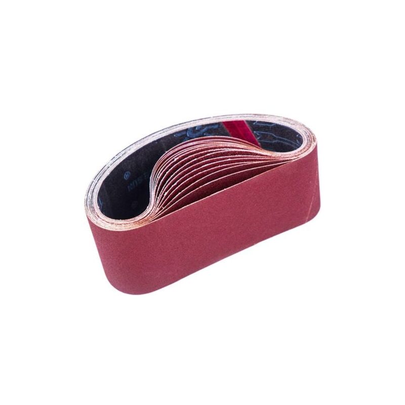 Aiperq - Bande Abrasive,75 x 533 mm, Bandes Abrasives Mixte (3x grains 80/120/150/240/400) pour Ponceuses à Bande(15 pièces )