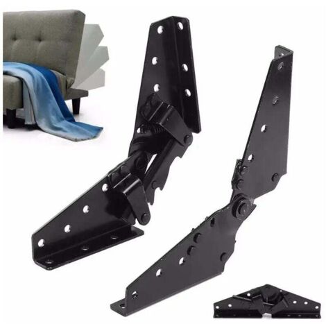 AIPERQ Bisagra ajustable para muebles, cama plegable, sofá perezoso, articulación, mecanismo de esquina de 3 posiciones, soporte, 2 juegos