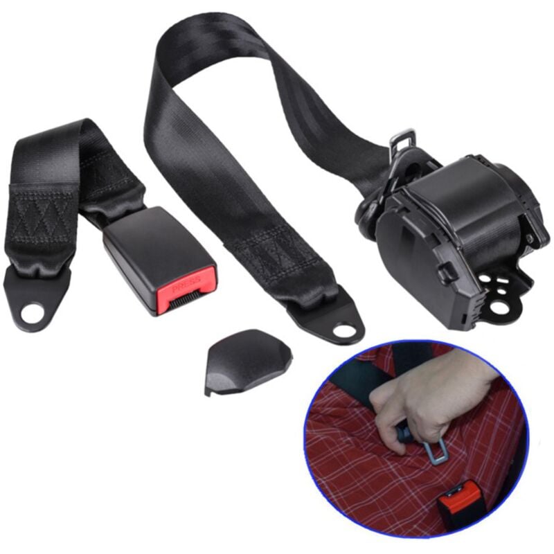 Ymyny - Ceinture de sécurité réglable 3 points ceinture de sécurité de voiture universelle automatique télescopique ceinture de sécurité de voiture