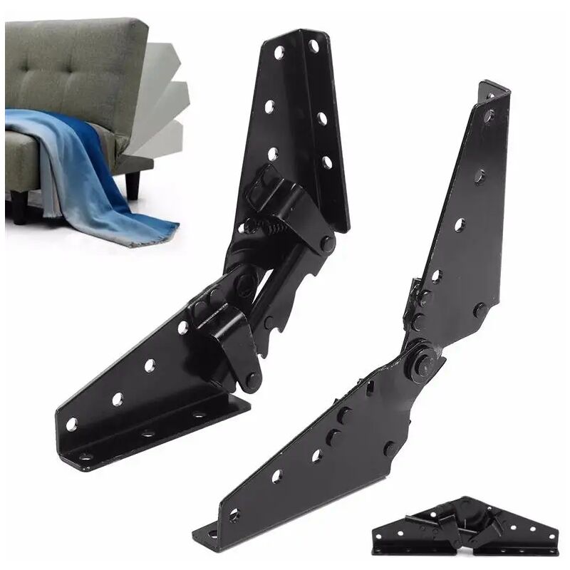 Charnière de meuble réglable, lit pliant, joint de canapé paresseux, mécanisme d'angle à 3 positions, support, 2 ensembles - Aiperq