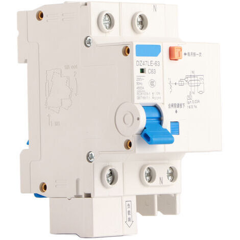 Aiperq DZ47LE63 1p N C63 Disjoncteur différentiel différentiel 230V 63A 30mA