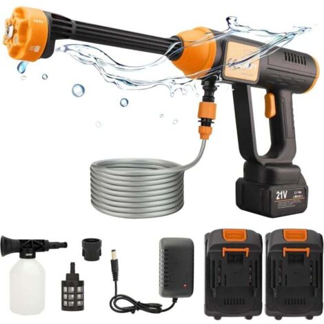 AIPERQ Ej.Life Nettoyeur Haute Pression 30bar Sans Fil - Portable avec Kit 6-en-1 - Voiture, Maison, Jardin - Facile à Utiliser