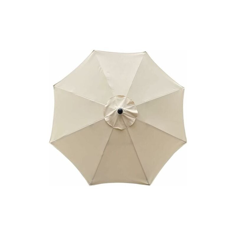 Aiperq - Housse de rechange pour parasol, 8 baleines, 3 m, imperméable, anti-UV, tissu de rechange, beige