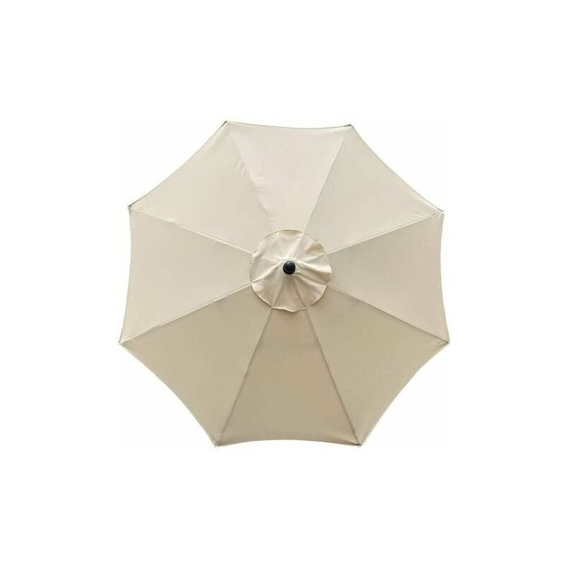 Housse de rechange pour parasol, 8 baleines, 3 m, imperméable, anti-UV, tissu de rechange, beige - Aiperq