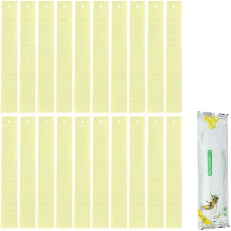 AIPERQ Jeffergarden 20 Pcs Pro Apiculture Fluvalinate Abeille Acarien Varroa Outil Bandes Fournitures pour l'élimination des acariens de la ruche Varroa