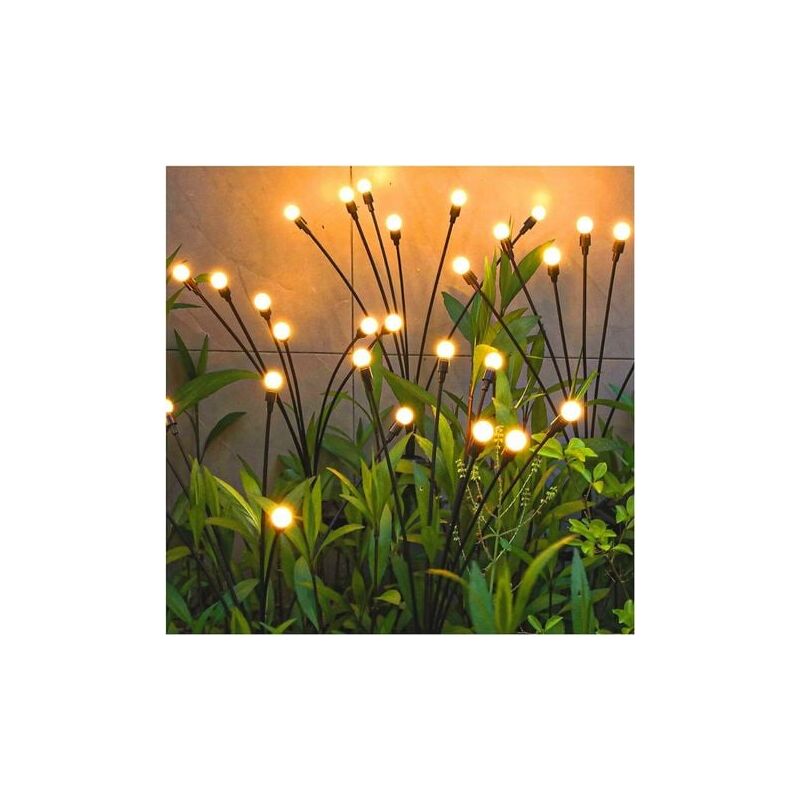 Lampes Solaires Exterieur,4 Pièces 10 led Lumières Solaires Lucioles pour Jardin, Balcon,Lampe Solaire Exterieur Jardin Décoration,Étanche