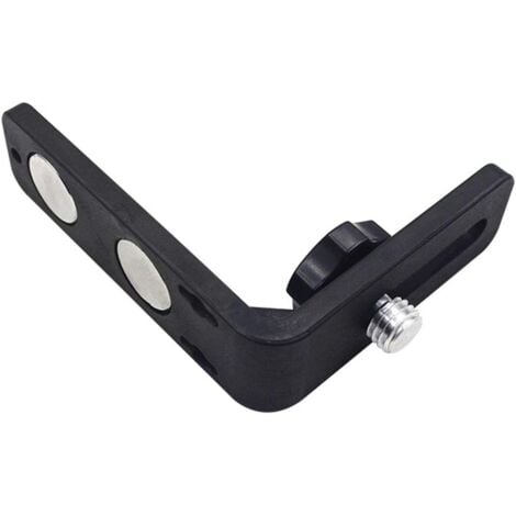 AIPERQ Livella magnetica a forma di L, staffa magnetica multifunzione a forma di L durevole, adattatore per livella laser da 1,6 cm per laser Topcon, Spectra, Leica, Bosch, Hilti e Dewalt