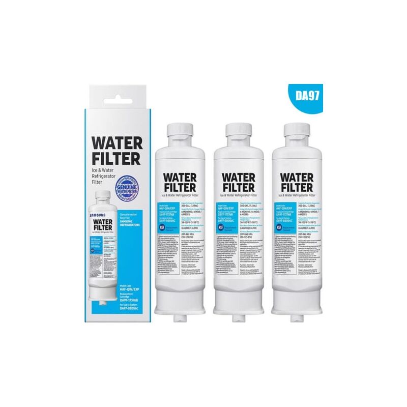 Lot de 3 Filtres à eau de Réfrigérateur de Rechange DA97-17376B DA97-08006C haf-qin haf-qin/exp pour réfrigérateurs Samsung Multi-Portes - Aiperq