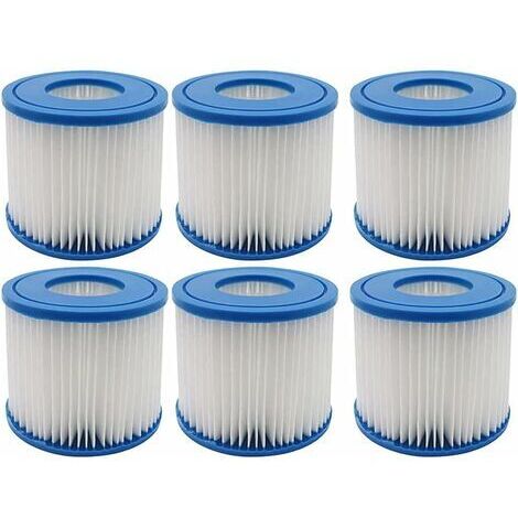 Aiperq Lot De 6 Filtres De Jacuzzi Pour Piscine - Type D - Cartouche De Filtre De Rechange Pour Summer Waves MINKUROW