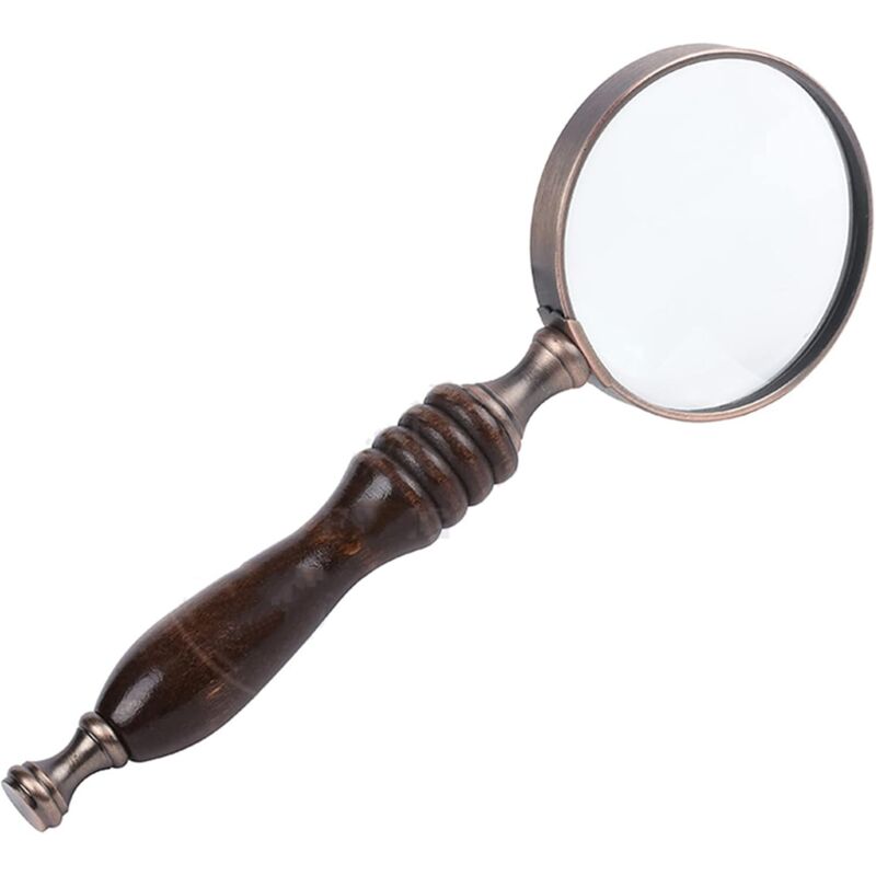 Loupe Main 10X Style Rétro Nostalgique Classique Loupe Poignée ébène L&39outil D&39aide La Lecture Aîné UC32 - Aiperq