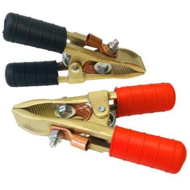 Image of Aiperq - Messing-Starterklemmen (+ und -) 400 Ampere – Satz mit 2 Klemmen