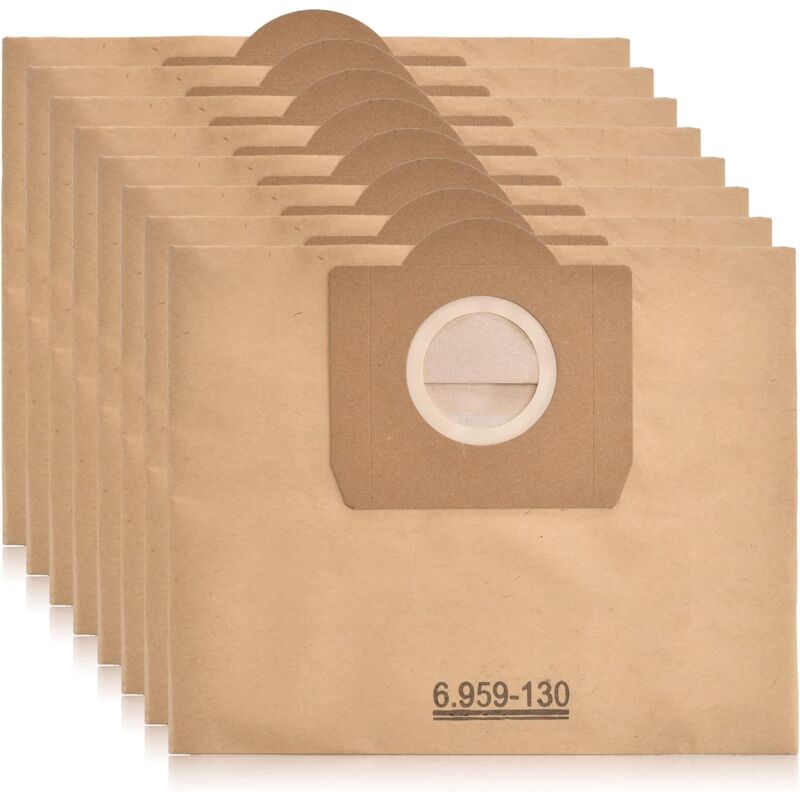 Paquet de 10 6.959-130.0 Dustbag en Papier a 2201/2204/2504 pour Karcher WD3 WD3P Wet & Dry Aspirateur de Remplacement - Aiperq