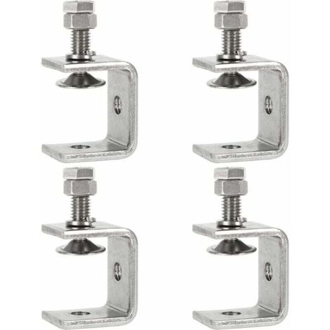 Aiperq Pince Robuste Acier Inoxydable,4PCS Serre-Joints C,0-25mm Pince C Robuste,Pince Fixation Travail Bois,Tiger Clamp avec Large Mâchoire pour Travail Bois Bricolage, Soudage,l'Ébénisterie