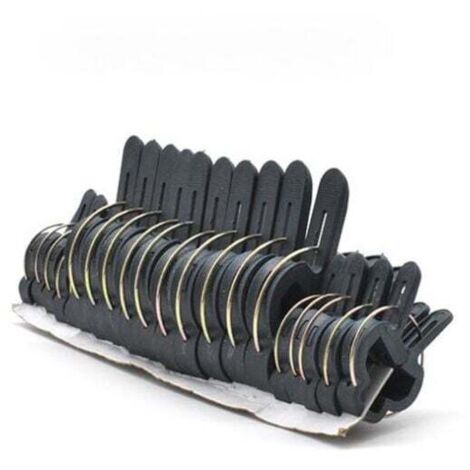 AIPERQ - Pinzas para plantas resistentes, 100 unidades (50 grandes y 50 pequeñas), color negro