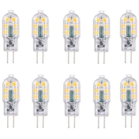 Aiperq Promotion Ampoule LED G4 2W, 20W Ampoules Halogènes équivalentes, Blanc froid 6000k,200Lm,12x SMD,12V AC/DC-Pack de 10