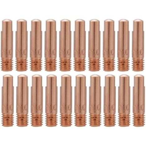AIPERQ - Punta de contacto de cobre para soldadura (20 unidades) para consumibles de antorcha MIG 15AK (1,0)