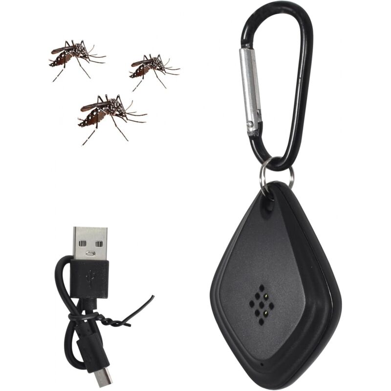 Répulsif Ultrasonique de Moustique, Portable Répulsif Antiparasitaire Extérieur/Intérieur Contre les Insectes et les Araignées, Répulsif Efficace