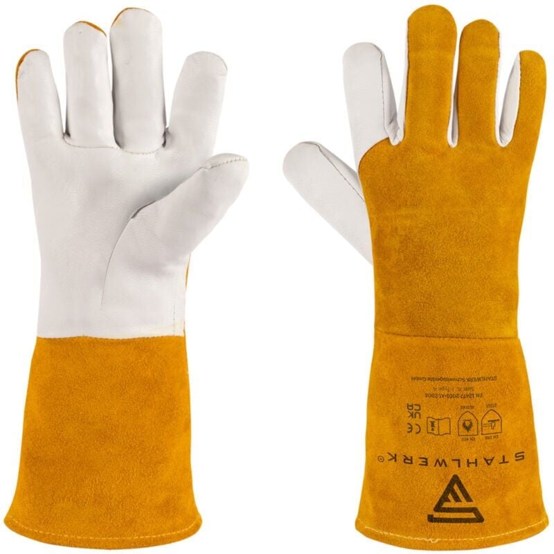 Image of Schweißhandschuhe, lang, Schweißschutz, Wärmeisolierung, verschleißfest, 36 cm - Aiperq