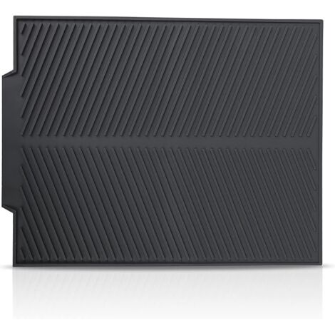 AIPERQ Tapis de séchage à vaisselle, égouttoir à vaisselle à séchage rapide, grand tapis de séchage à vaisselle en silicone pour cuisine, comptoir, accessoires de table, lavable en machine (gris)
