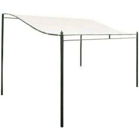 Aiperq Toile de Toit de Rechange pour Pavillon Tonnelle - 300D Toile Imperméable Tente Auvent Haut Toit Soleil Tente Tissu Extérieur Housse  Étanche/Résistant À La Déchirure  3mx2.6m (sans Support)