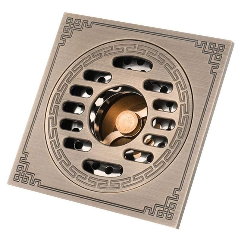 AIPERQ Toilettes Salle de Bain Cuisine, Siphon de Sol en cuivre résistant aux odeurs Interface Machine à Laver Siphon