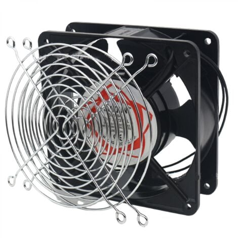 AIPERQ Ventilateur axial pour cassette de cheminée, insérable, haute température, de pales métalliques, silencieux et universel. 120 x 120 x 38 mm