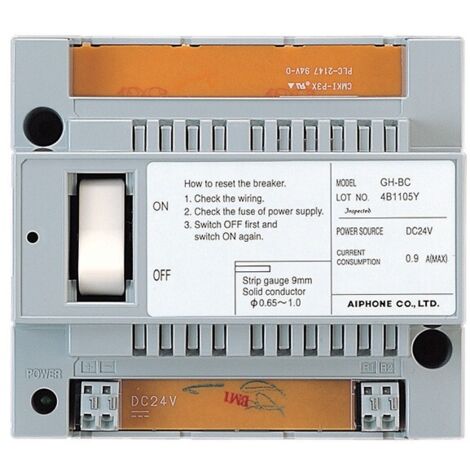 Aiphone – Centrale audio interphone standard GT – Fixation sur rail DIN 7 modules – Vision nocturne – GTBC