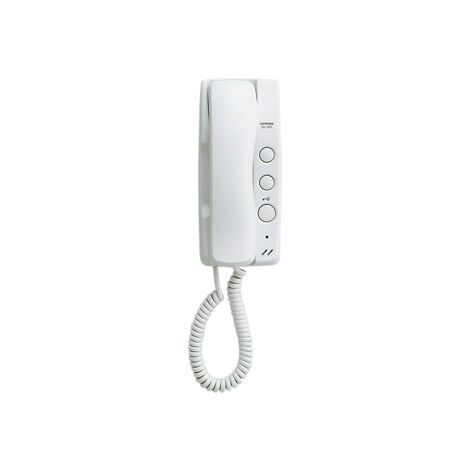 Aiphone – Combiné audio 2 fils avec 2ème bouton de commande – Poste mural en ABS blanc – Connexion RJ11 – Réglage de sonnerie et coupure