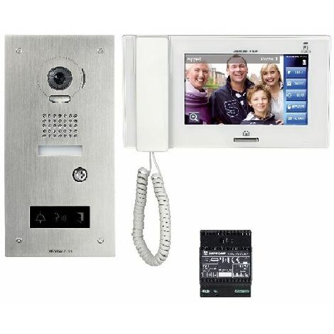 Aiphone – Kit vidéo encastré 7 pouces – Moniteur tactile couleur 170° – Alimentation 24VDC – Câblage 2 fils – JPS4AEDFL