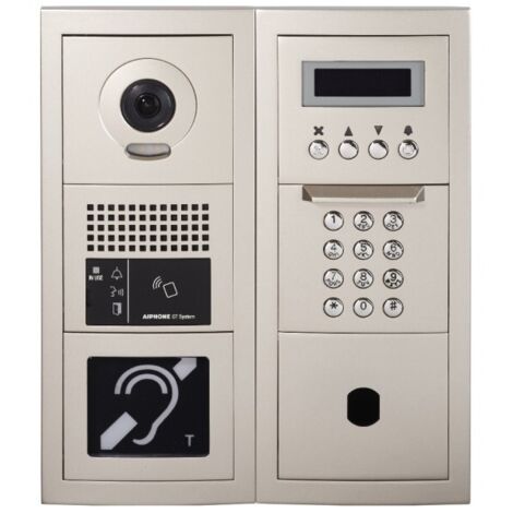 Aiphone – Platine vidéo GTBVH avec défilement des noms – Alimentation 12V – Résistant au vandalisme – Module Vigik – 200274