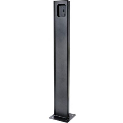 Aiphone – Potelet pour AC10F et BP – Tôle électro zinguée 15/10e finition noire – Pied inox 4 mm – 120 cm de hauteur – 140007 - PA1201